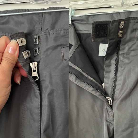 Obermeyer Ridgeline gray and black ski pants size 4 ladies, zipper at ankles. - Picture 4 of 9
